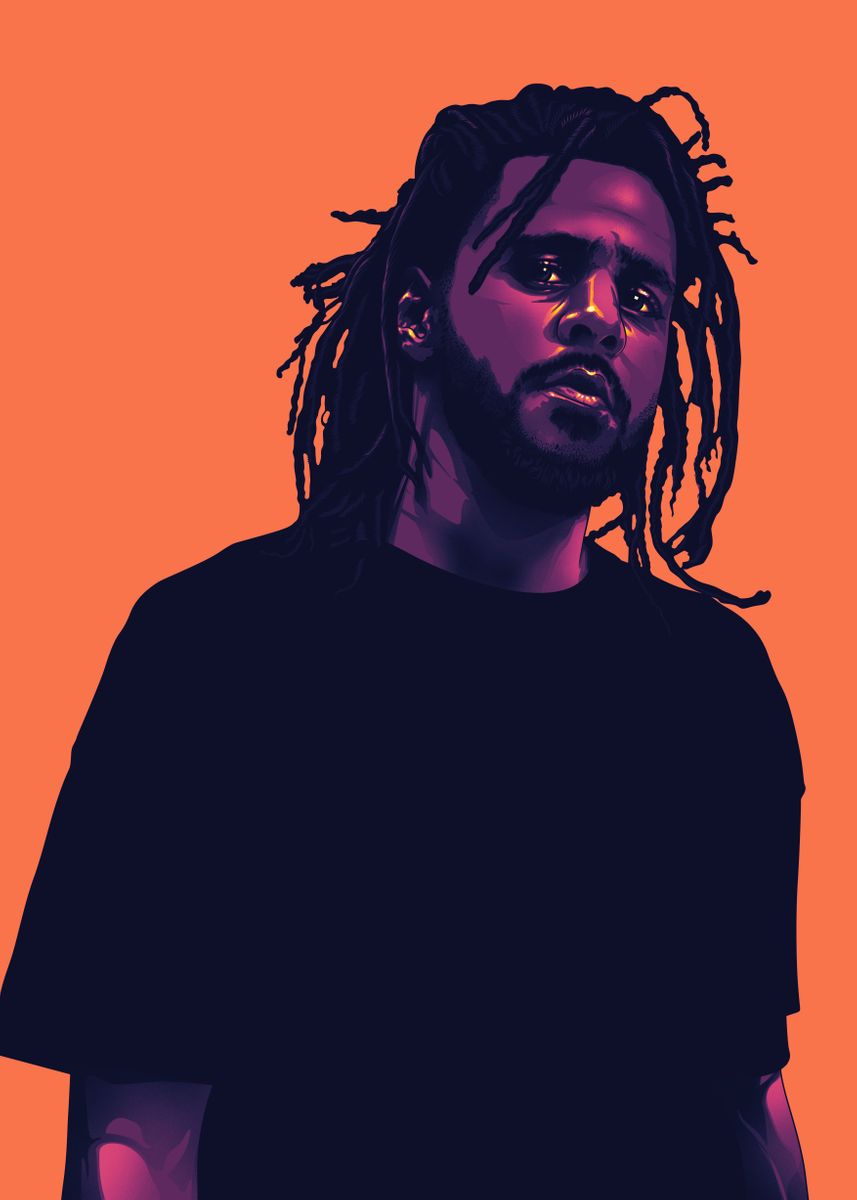 J Cole Poster By Marjun Lazarte Displate 