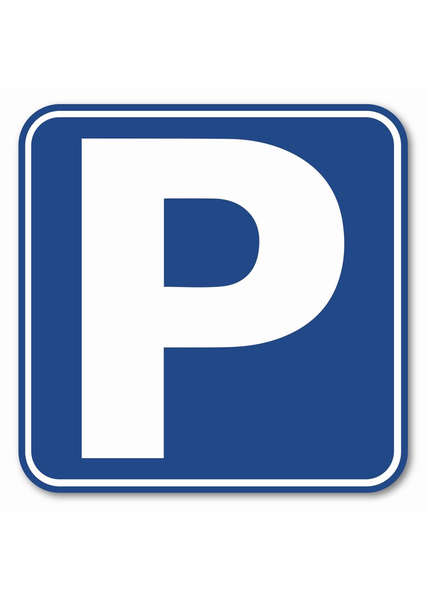 'Blue Parking Sign' Poster by HomeStead Digital Displate