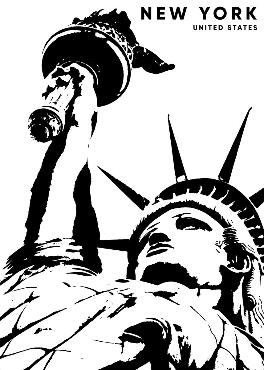 'statue of liberty' Poster, picture, metal print, paint by SplashDesign ...