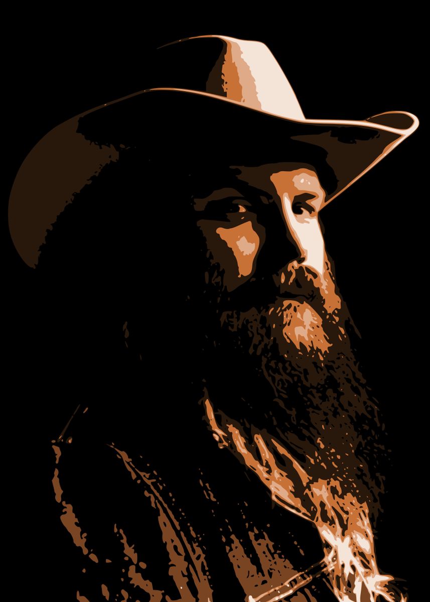 'Chris Stapleton ' Poster, picture, metal print, paint by Josh B | Displate