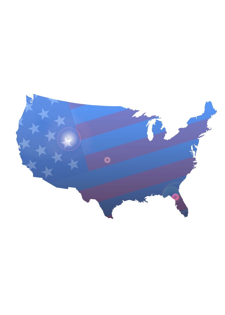 &lsquo;United States Outline Map &rsquo; Poster by HomeStead Digital | Displate