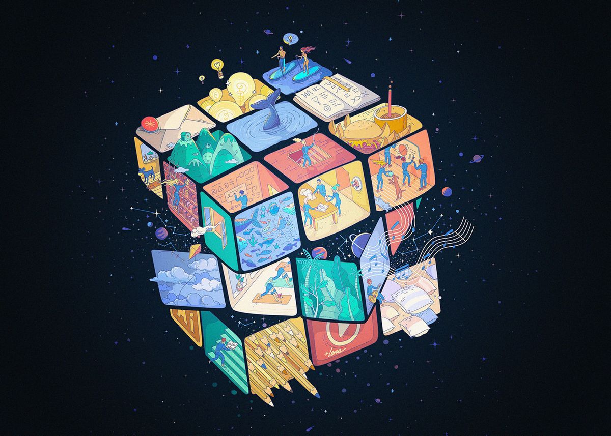 'Rubiks' Poster by Conses Royce | Displate