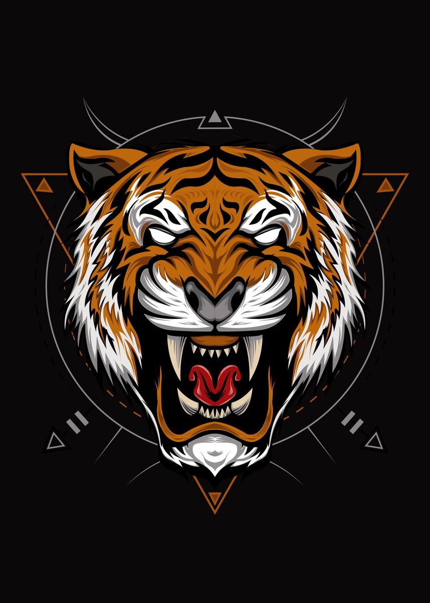 vector tiger logo' Poster by Agora std | Displate