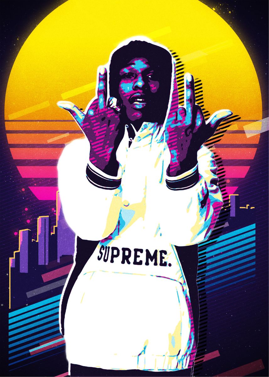 'ASAP Rocky' Poster, picture, metal print, paint by Alex Mann | Displate