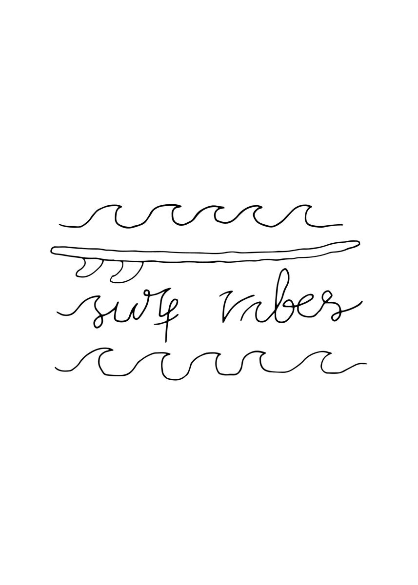 'Surf Vibes Typo' Poster by Quilimo Studio Displate