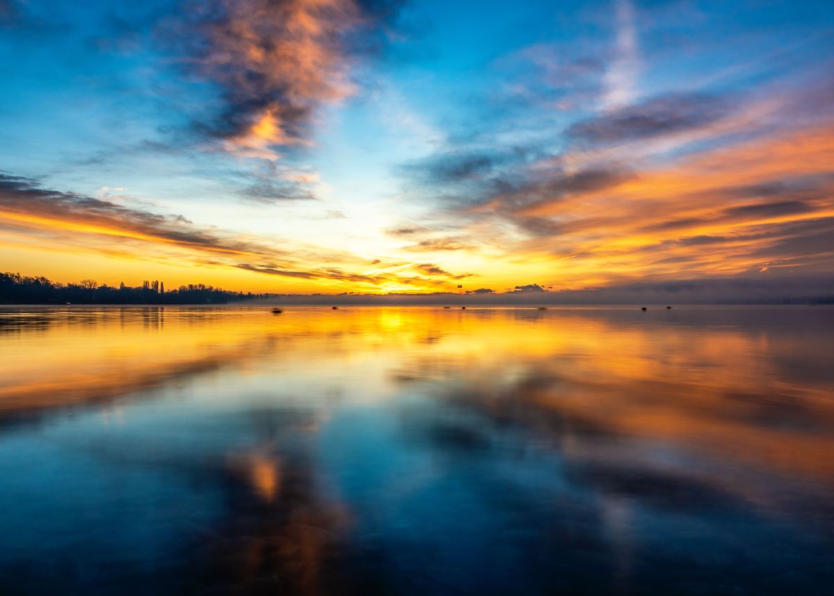  dreamy Sunrise Lake Poster By Marc Kunze Displate