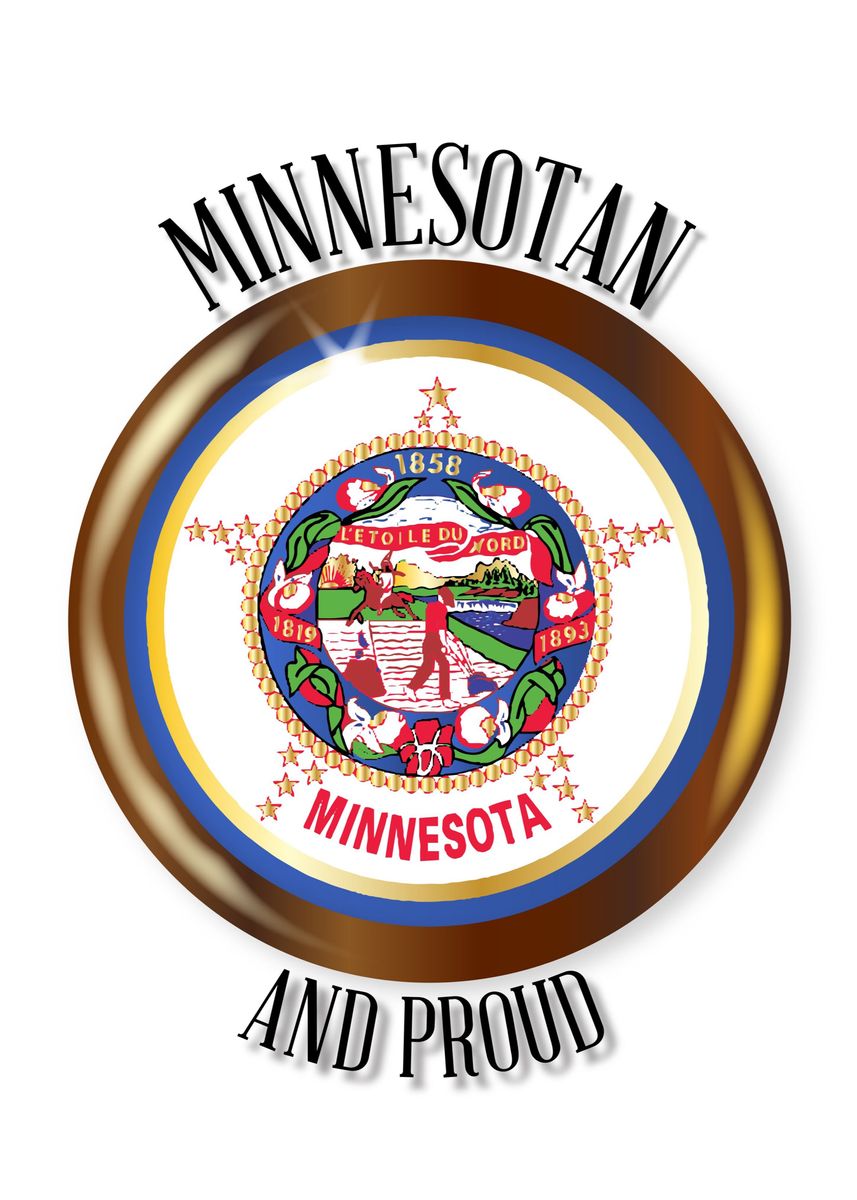 'Minnesota Proud Flag' Poster, picture, metal print, paint by HomeStead ...