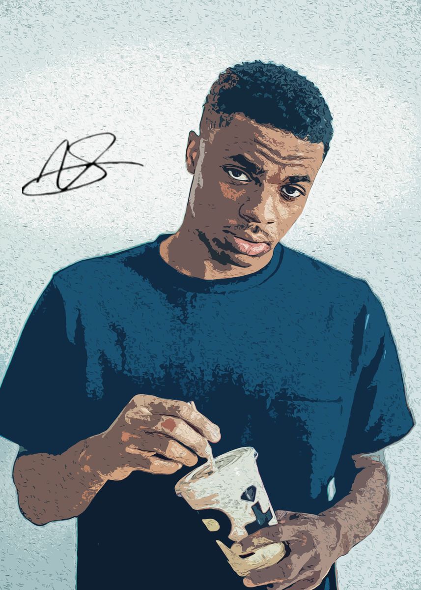 ' Vince Staples' Poster, picture, metal print, paint by Dillon Holden