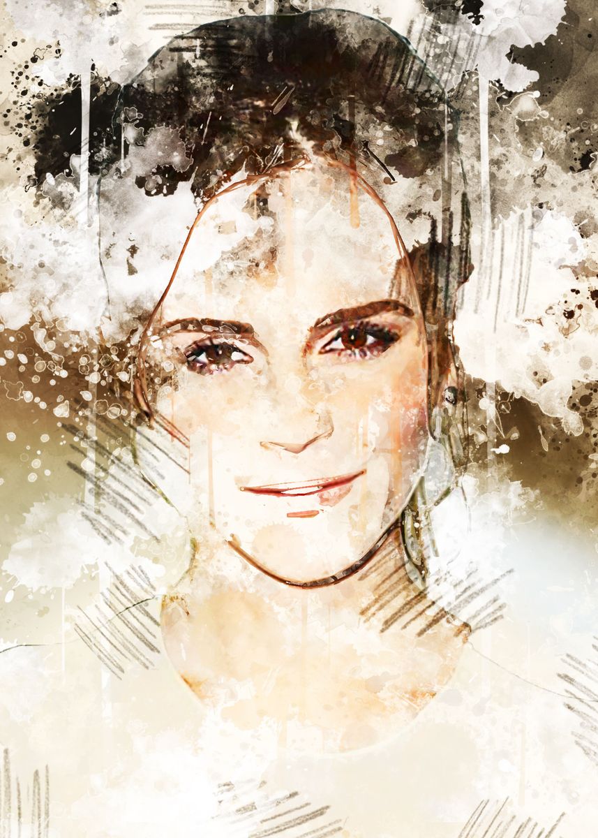 'Emma Watson' Poster, picture, metal print, paint by Alex Mann | Displate