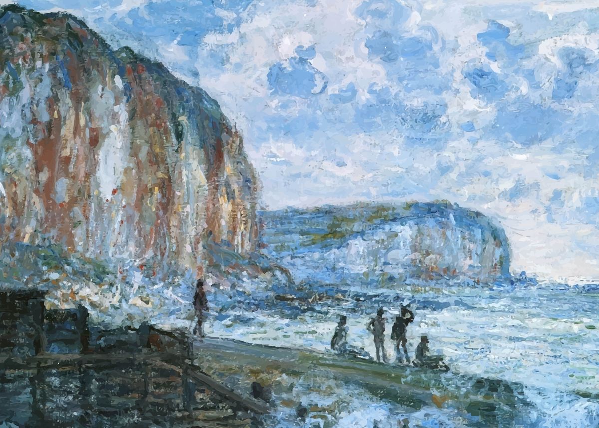 'Claude Monet Mountain sea' Poster by ArtGallery | Displate