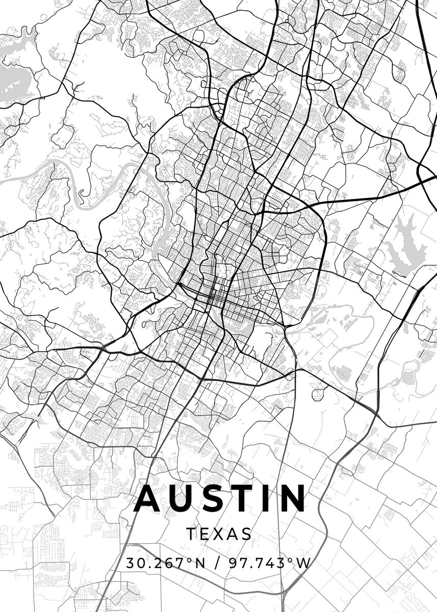 'Austin Texas' Poster, picture, metal print, paint by Conceptual ...