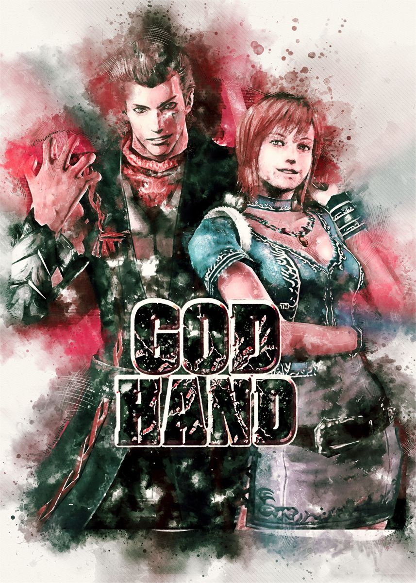 GOD HAND' Poster, picture, metal print, paint by Zneva Hysnu
