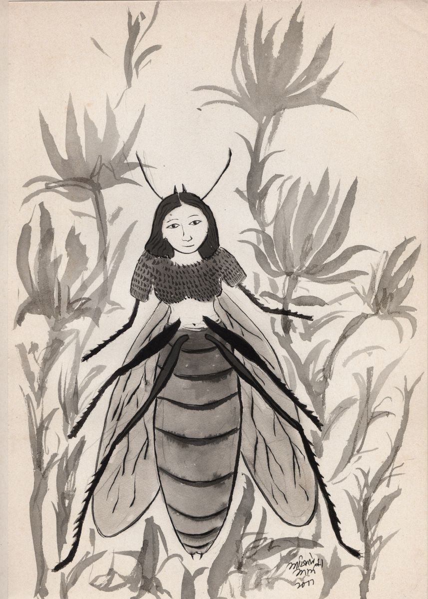 'Insect Woman' Poster, picture, metal print, paint by Akhilesh Arya ...
