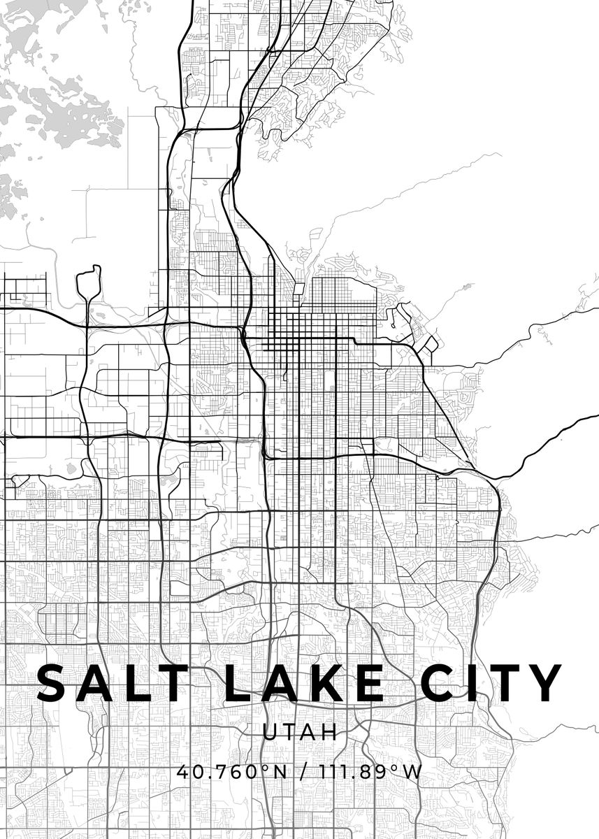 'Salt Lake City Utah' Poster, picture, metal print, paint by Conceptual