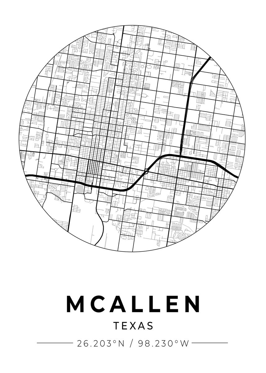 'McAllen Texas' Poster, picture, metal print, paint by Conceptual ...