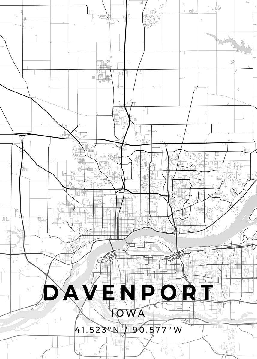 'Davenport Iowa' Poster by Conceptual Photography Displate