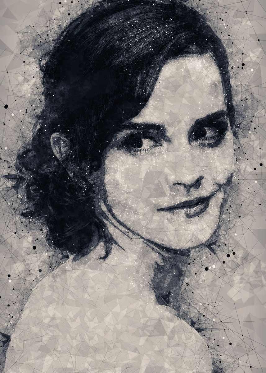 'Emma Watson' Poster, picture, metal print, paint by Alex Mann | Displate