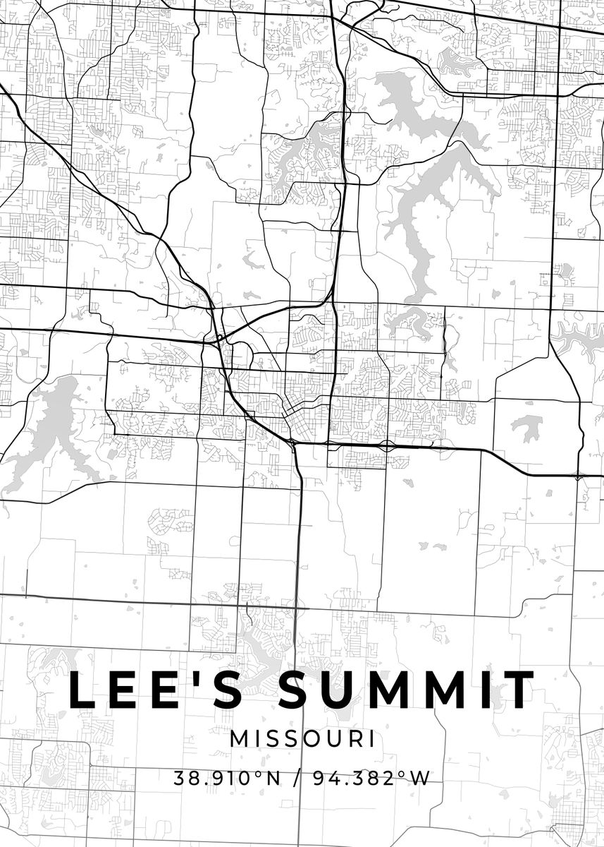 'Lees Summit Missouri' Poster, picture, metal print, paint by