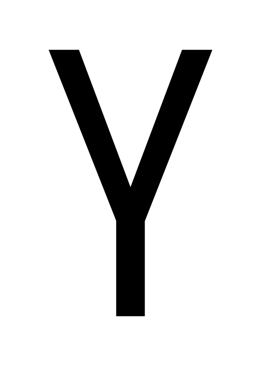 'Letter Y' Poster, picture, metal print, paint by PH Design | Displate