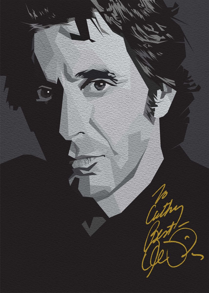 'Al Pacino' Poster, picture, metal print, paint by Bintang Studio