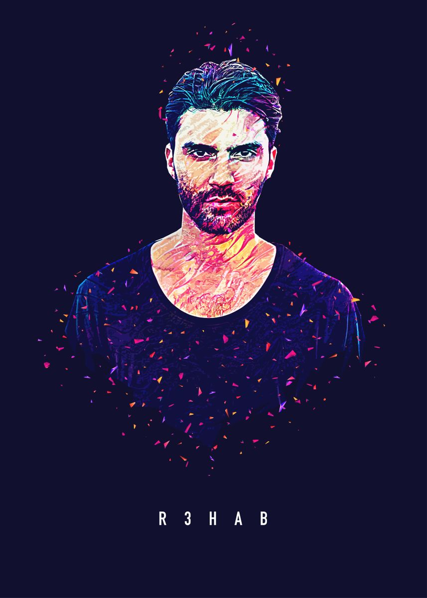'R3HAB' Poster, picture, metal print, paint by Most Popular Cult ...