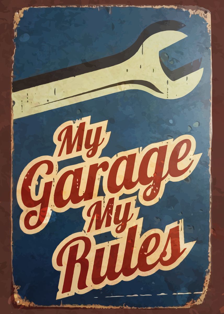 'Garage vintage' Poster by akyanyme dotcom | Displate