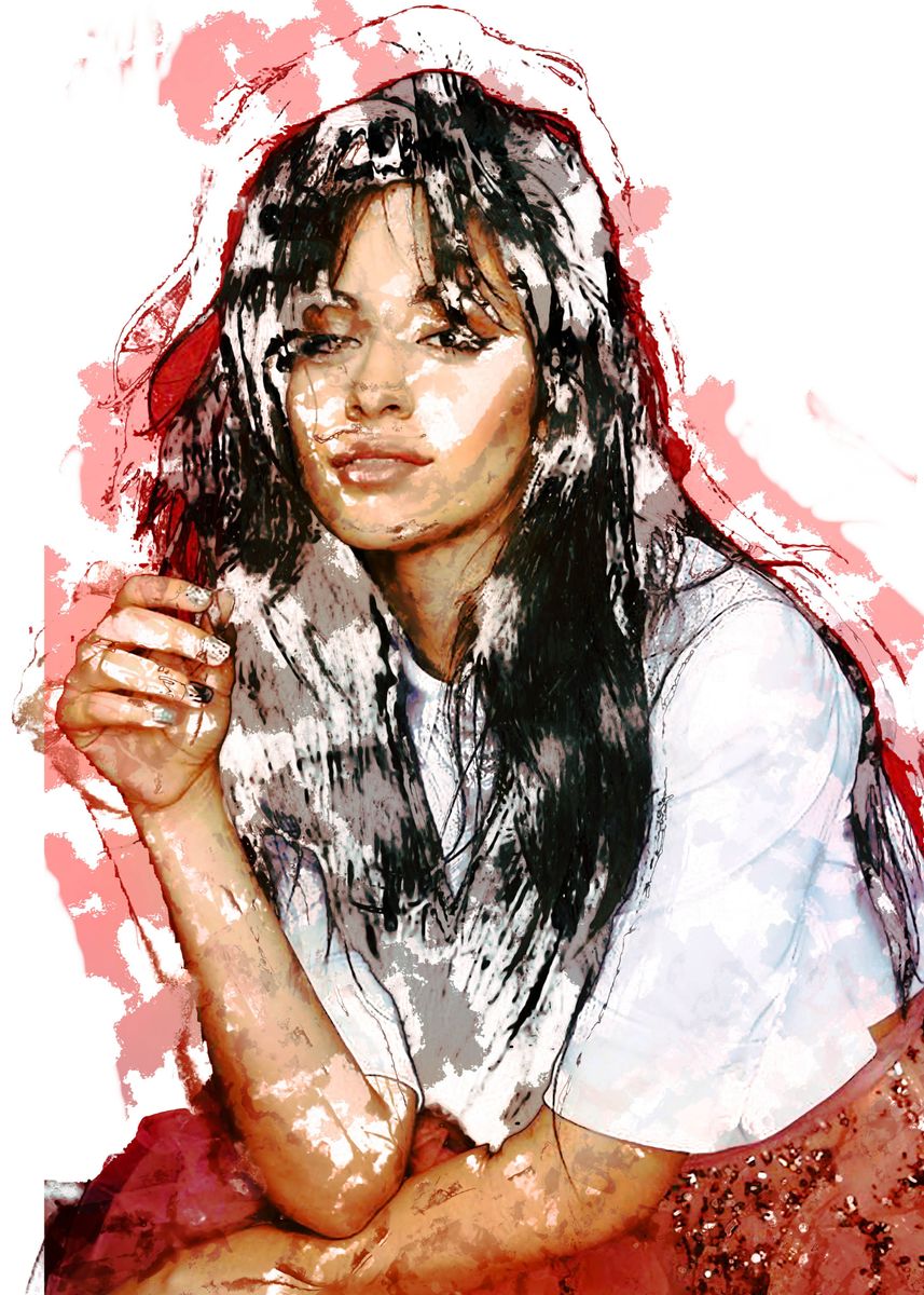 'Camila Cabello' Poster, picture, metal print, paint by Alex Mann ...