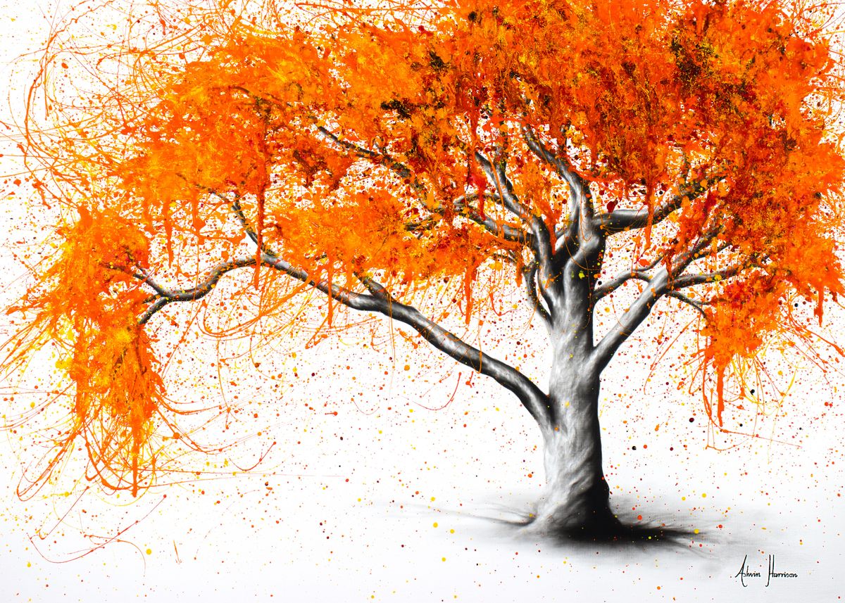 Дерево осень арт