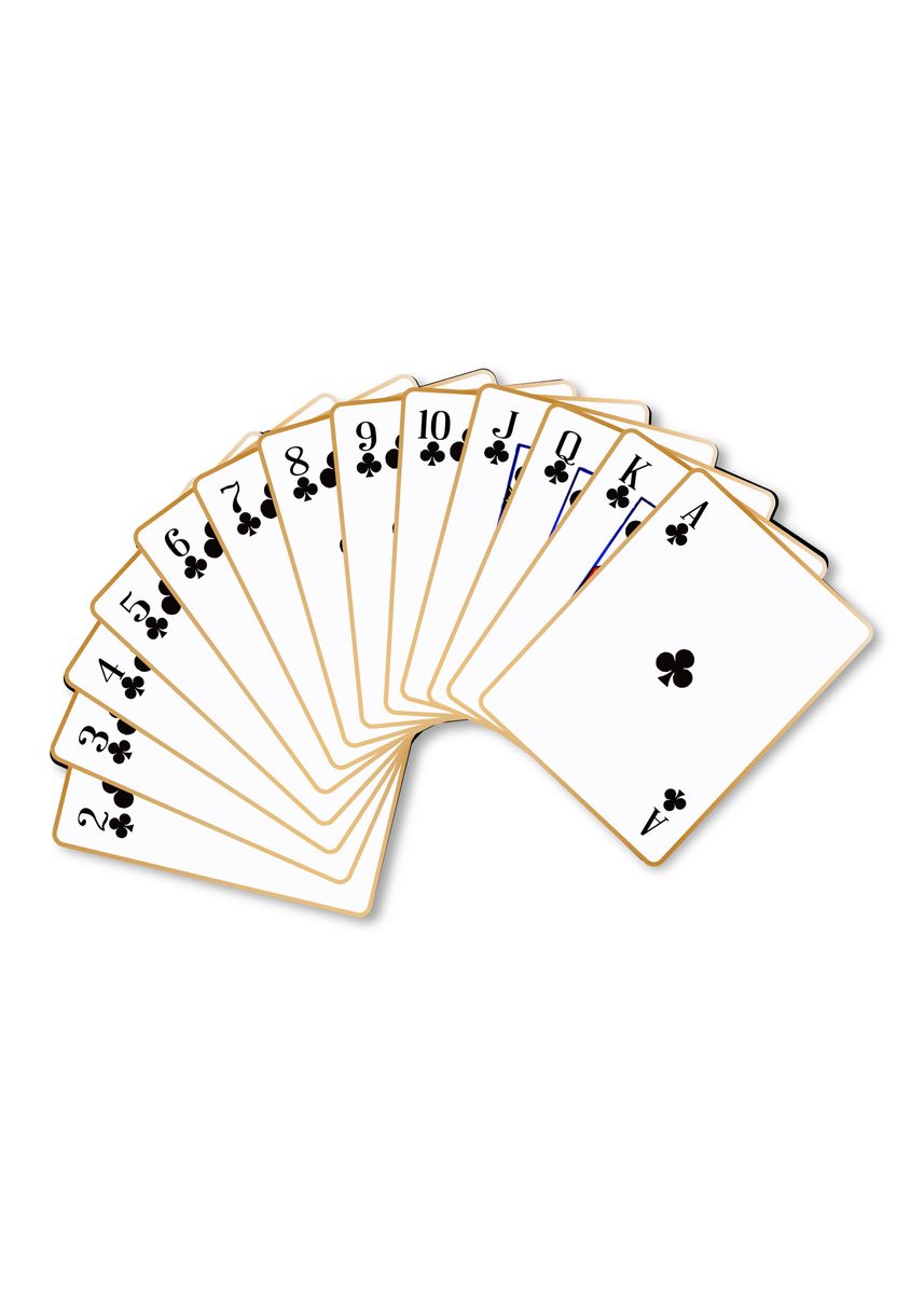 'Clubs Suit Playing Cards' Poster, picture, metal print, paint by ...