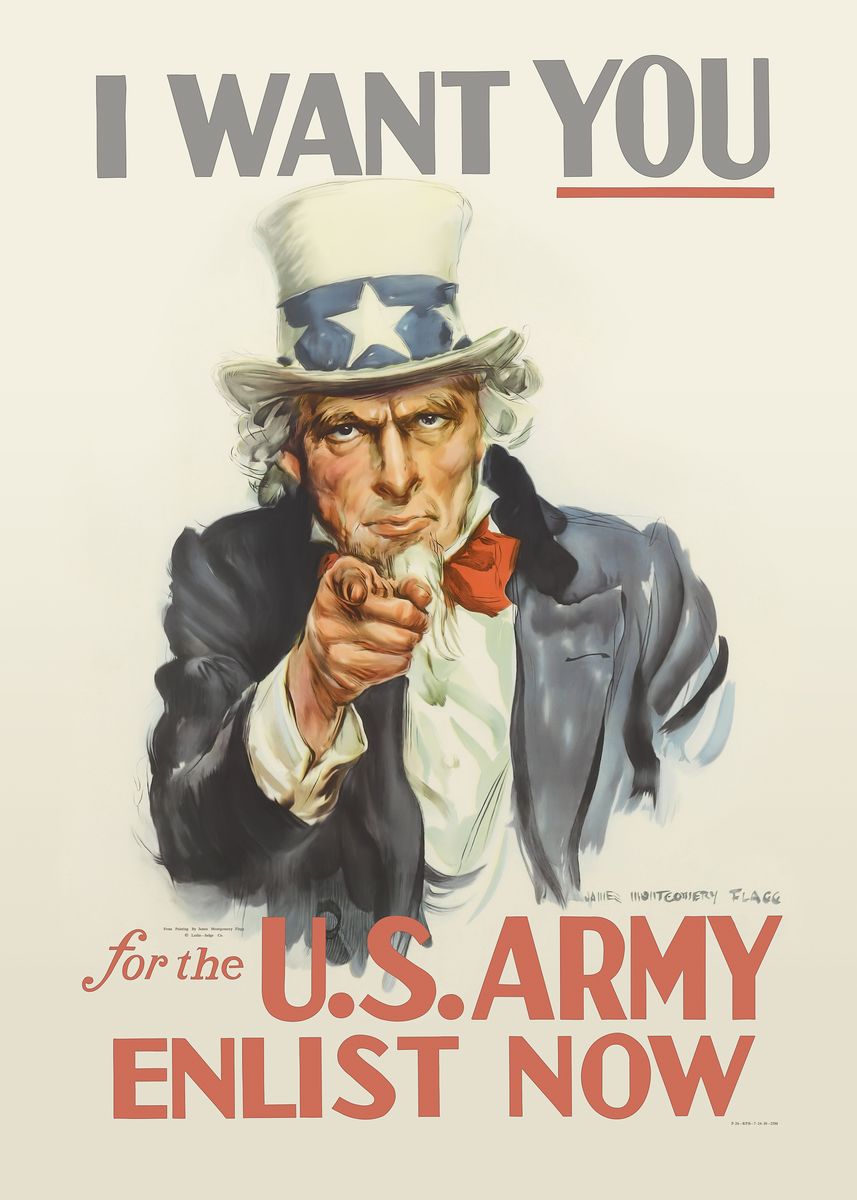 'Uncle Sam I want you' Poster by Mirror Images | Displate