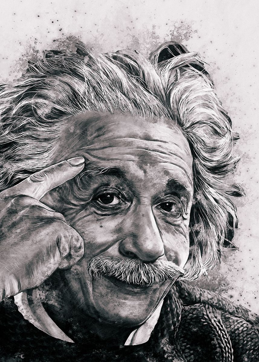 'Albert Einstein' Poster, picture, metal print, paint by NiceAndBetter ...