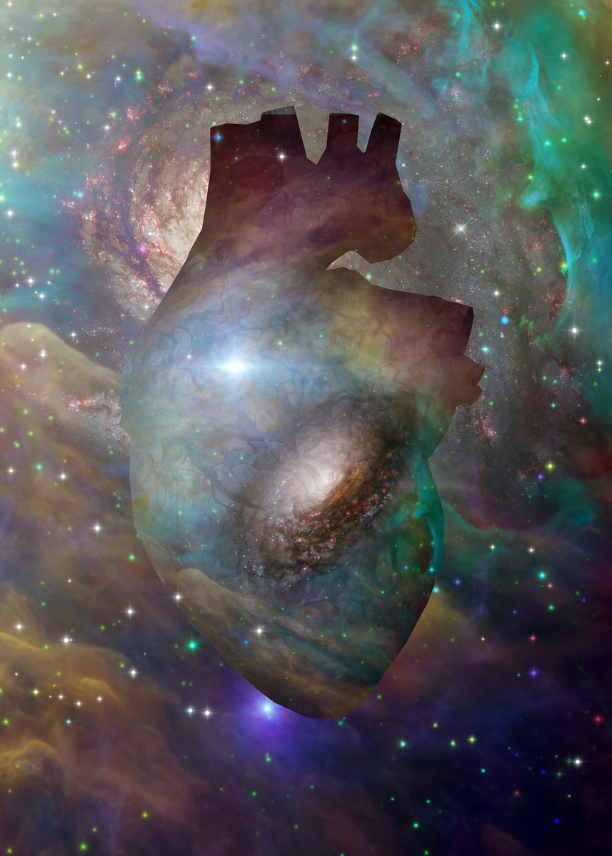 'Interstellar Heart' Poster, picture, metal print, paint by Bruce Rolff
