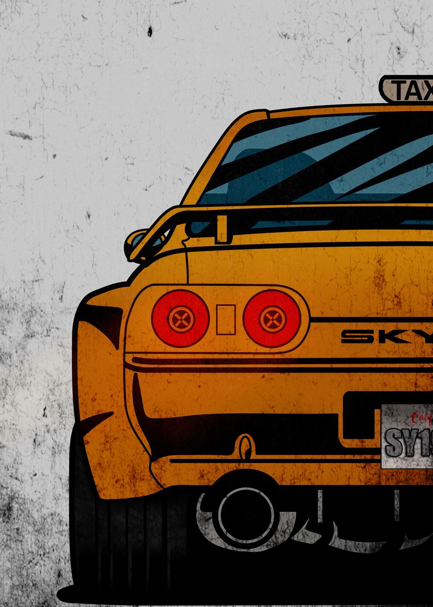 'Nissan Skyline R32' Poster, picture, metal print, paint by Don Shop ...