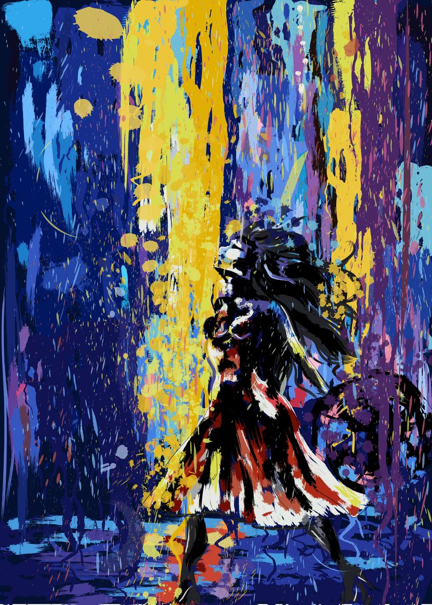 Let It Rain Metal Poster Linda Gunninge Displate