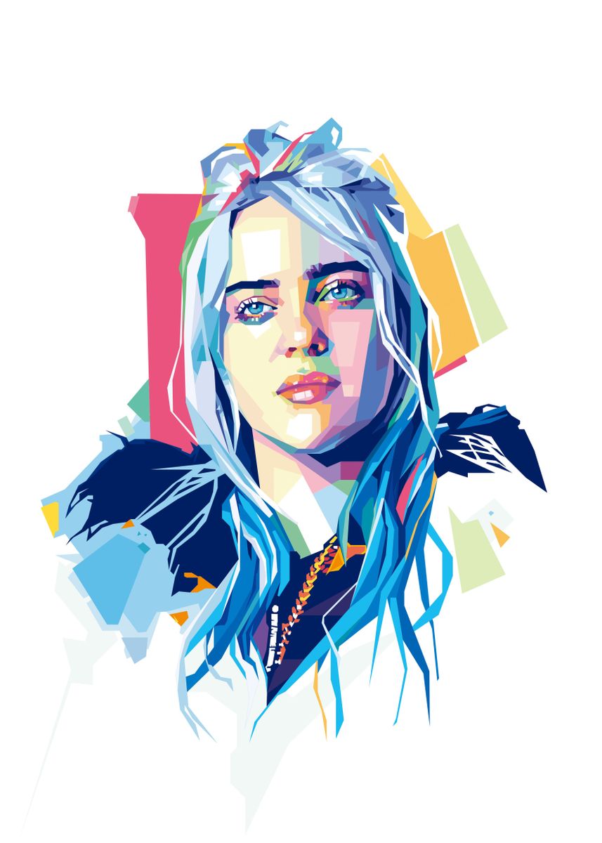 'Billie Eilish' Poster, picture, metal print, paint by Deni Rahayu ...