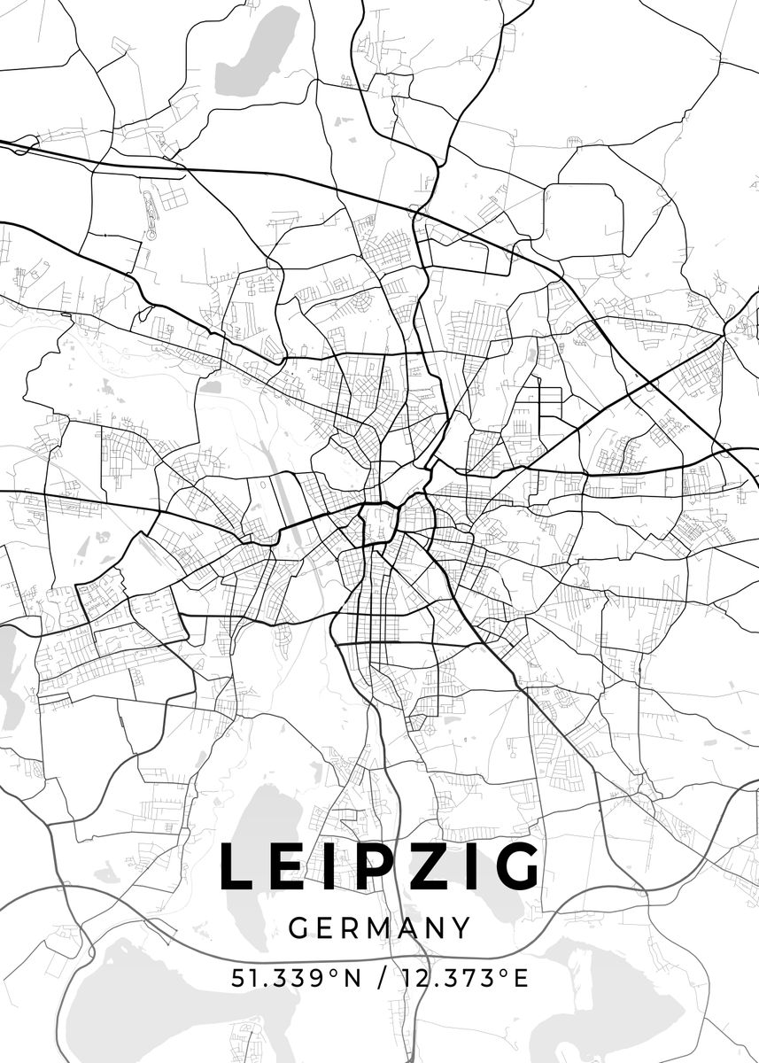 Leipzig Germany Map - Amazon Com Point Two Design Leipzig Germany ...