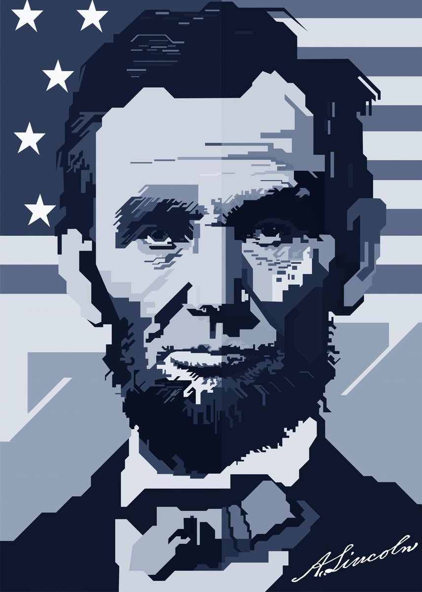'Abraham Lincoln' Poster by Bintang Studio | Displate