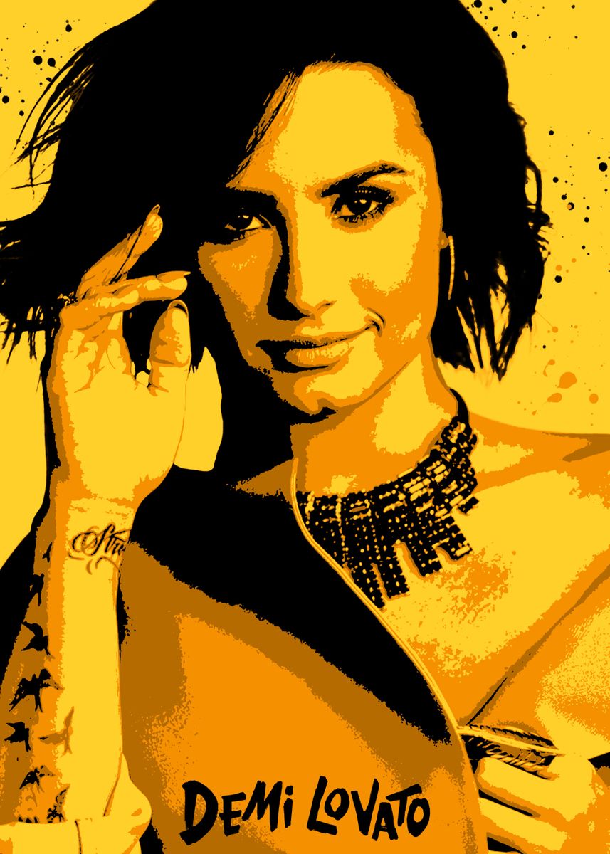 'Demi Lovato' Poster by Micho Abstract Displate — free download