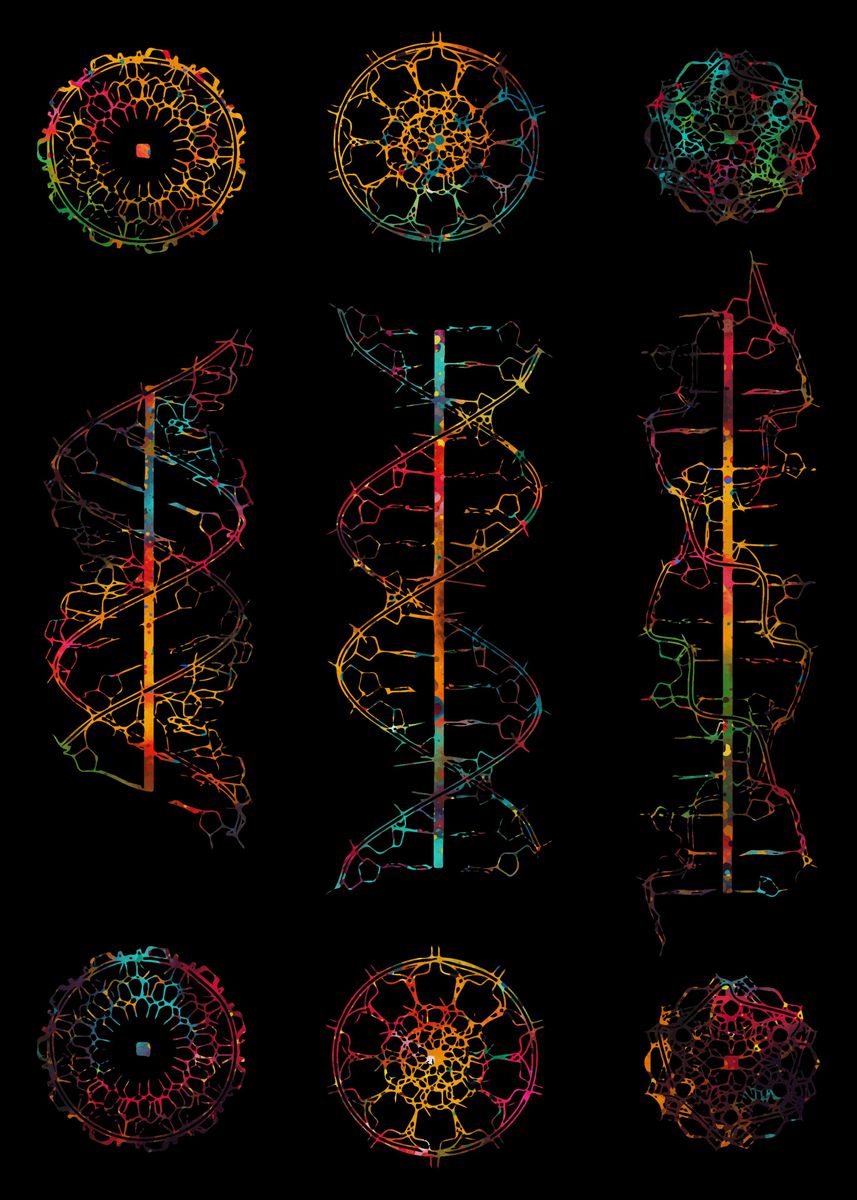 'A B And Z DNA ' Poster, Picture, Metal Print, Paint By Erzebet Prikel ...