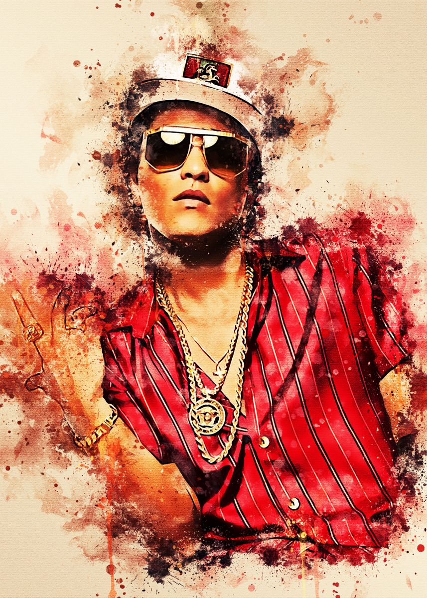 ' Bruno Mars' Poster by ru ke Displate