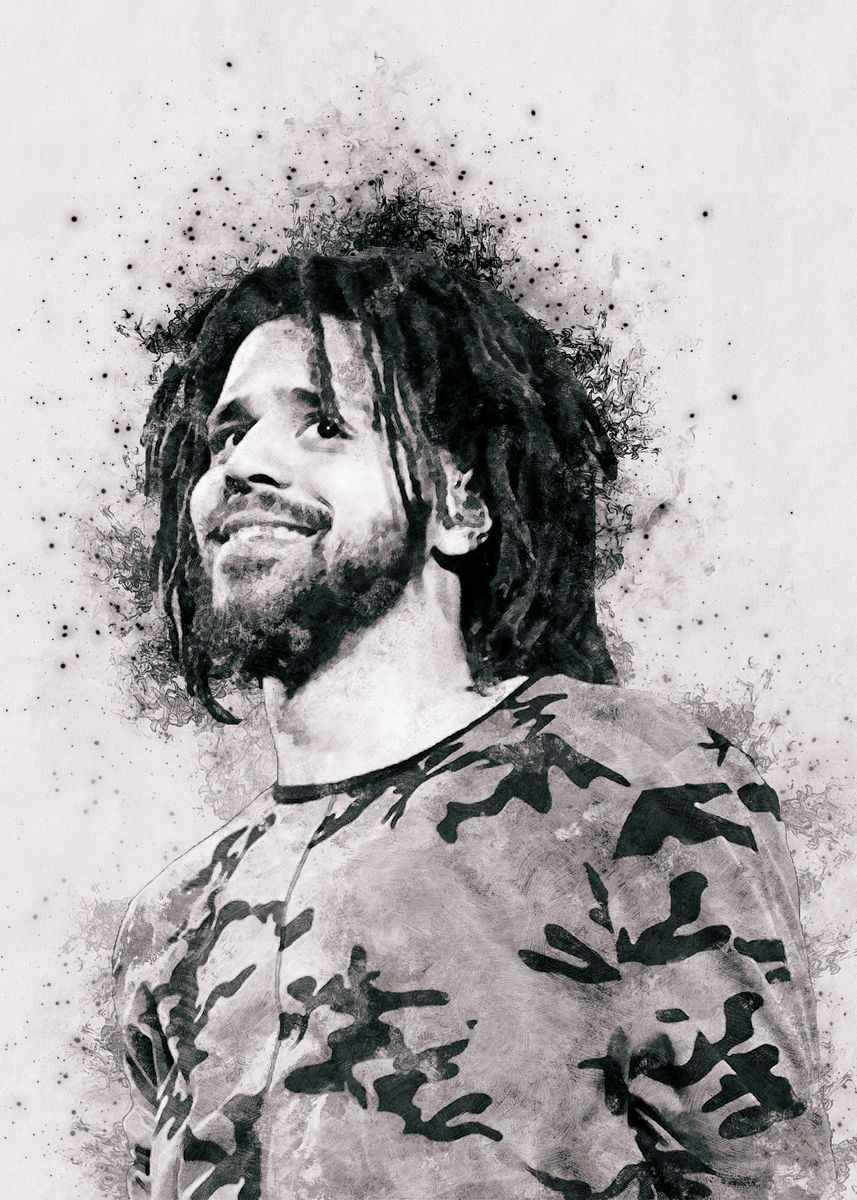 'Jermaine Cole art' Poster, picture, metal print, paint by NiceAndBetter studio | Displate