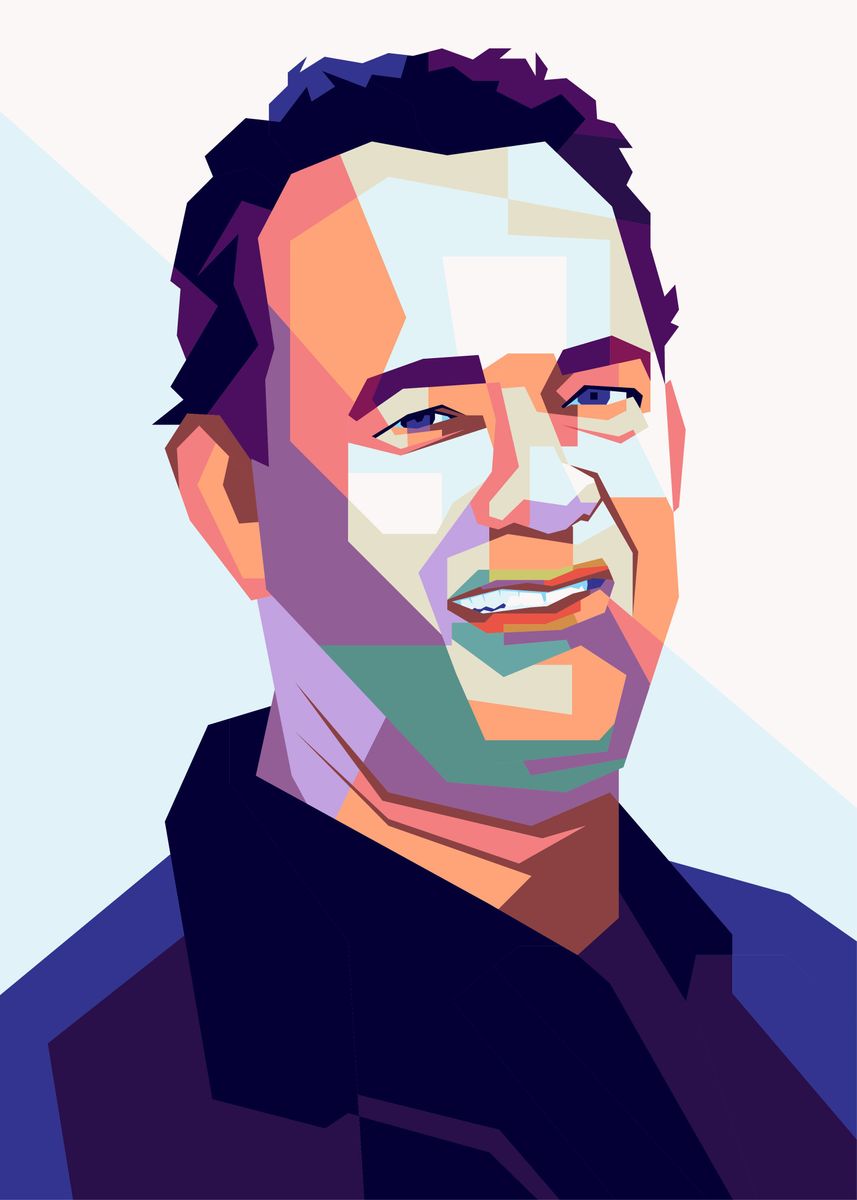 'Tom Hanks Legend WPAP' Poster, picture, metal print, paint by bayu ...