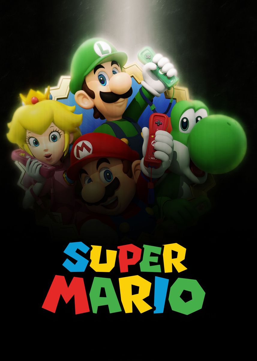 'Super Mario' Poster, picture, metal print, paint by Gufron Djankisz ...