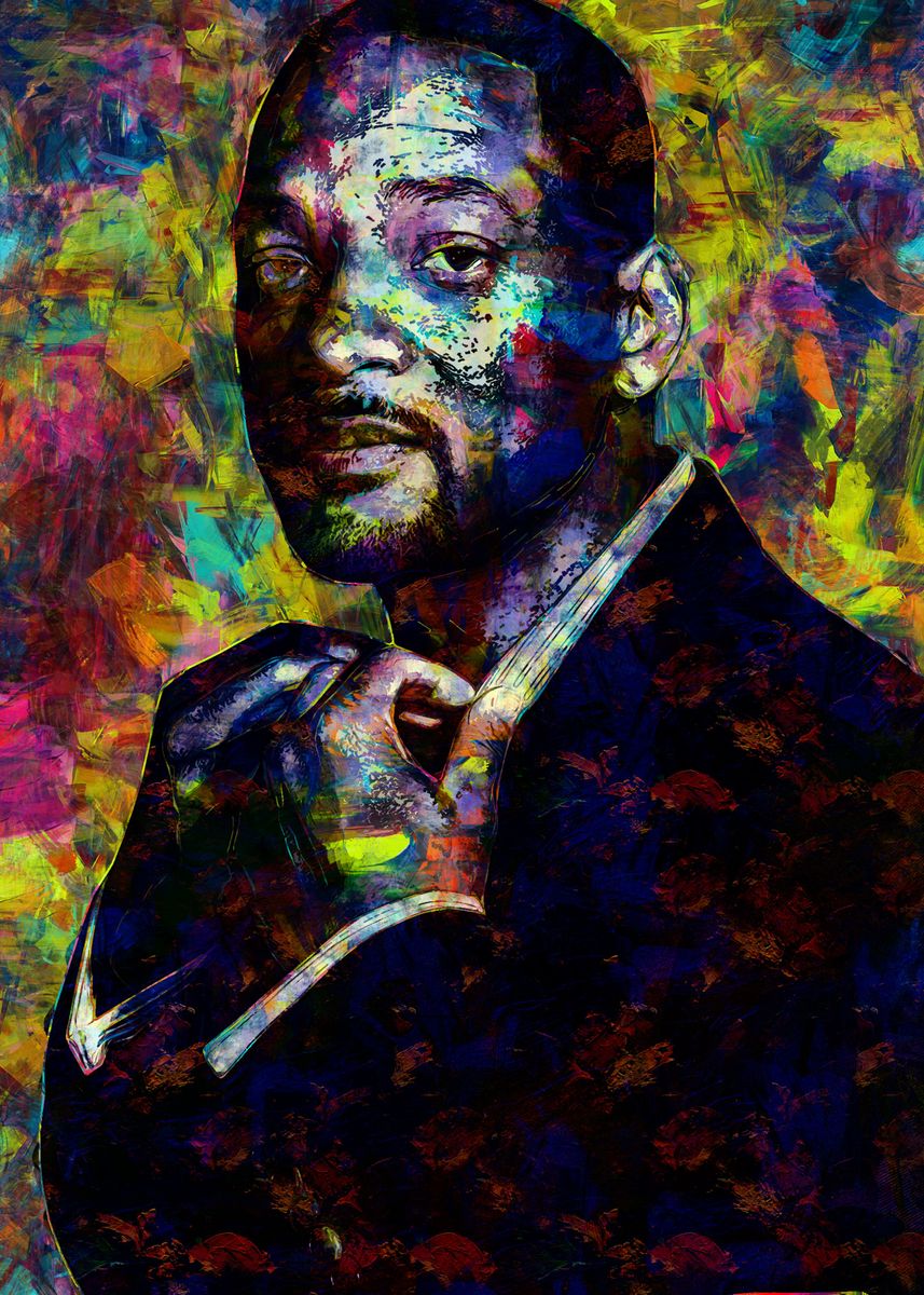 'Will Smith' Poster, picture, metal print, paint by Alex Mann | Displate