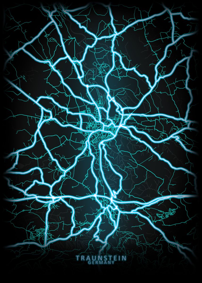 'Traunstein Germany City' Poster, picture, metal print, paint by City ...