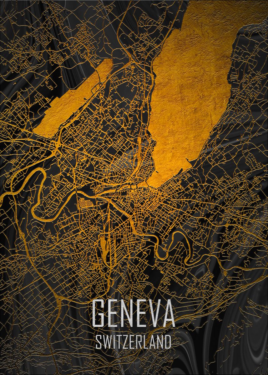 'Geneva Switzerland' Poster by Coconut Sorbet | Displate