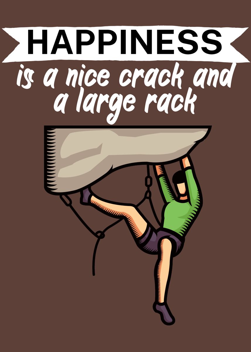 'Climbing crack rack' Poster, picture, metal print, paint by maxdesign ...
