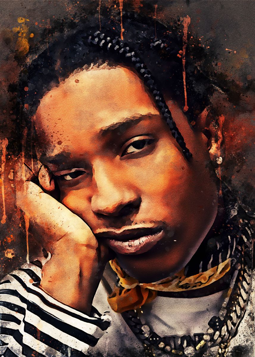 'ASAP Rocky' Poster, picture, metal print, paint by TI KI | Displate