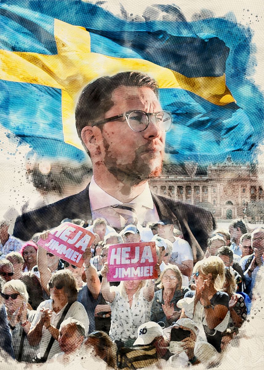 Heja Jimmie Poster Picture Metal Print Paint By Politikfakta heja-jimmie-poster-picture-metal-print-paint-by-politikfakta