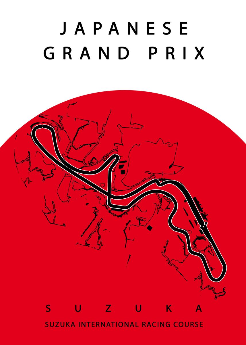 'Japanese Grand Prix' Poster, picture, metal print, paint by Lucky Art ...